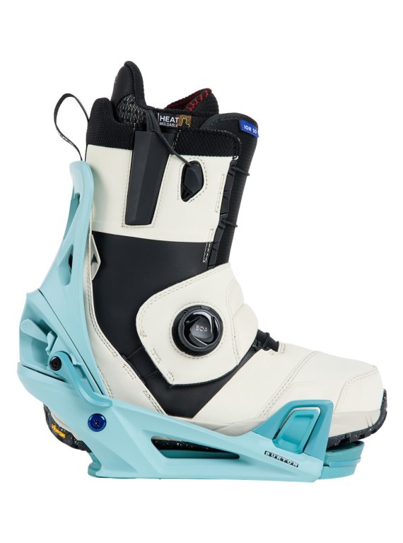 Drei Verbindungspunkte fixieren bei Burton Snowboards den Boot in der Bindung.