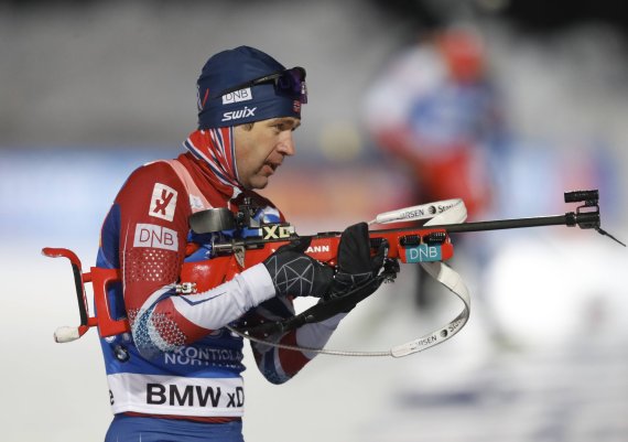 Ole Einar Björndalen bei einem seiner letzten Weltcup-Starts Anfang März 2018 im finnischen Kontiolahti 