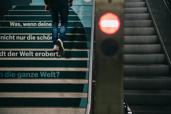 Treppen steigen in Hamburg