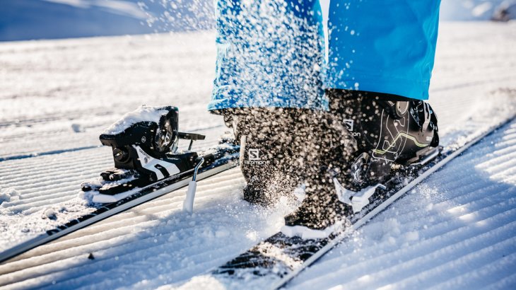 Skifahrer auf der Piste