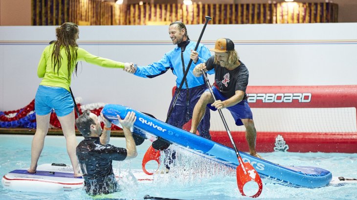 Das Brett steil angestellt: Stand-Up-Paddling unter verschärften Bedingungen