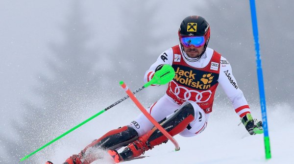 Marcel Hirscher in suit of outfiter Schöffel.