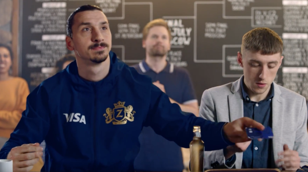 Ibrahimovic ist als Botschafter des WM-Sponsors Visa bei der Weltmeisterschaft in Russland.